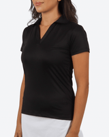 The Black Women's Golf Polo - Yatta Golf