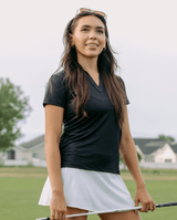 The Black Women's Golf Polo - Yatta Golf