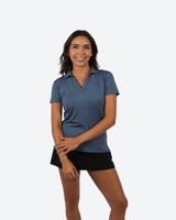 The Navy Women's Golf Polo - Yatta Golf