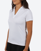 The White Women's Golf Polo - Yatta Golf