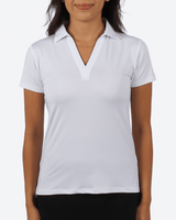 The White Women's Golf Polo - Yatta Golf