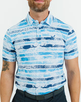 Tropical Blues Golf Polo - Yatta Golf