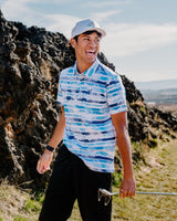 Tropical Blues Golf Polo - Yatta Golf