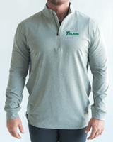 Tulane Light Grey Quarter Zip - Yatta Golf