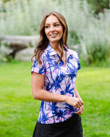 Twilight Tee Time Women's Golf Polo - Yatta Golf
