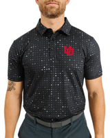 U of U Black Glitter Golf Polo - Yatta Golf