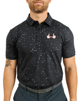U of U Black Glitter Golf Polo - Yatta Golf