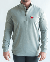 U of U Gray Quarter Zip - Yatta Golf