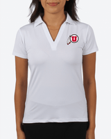U of U White Women's Polo - Yatta Golf