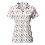 White Santa Swing Women's Golf Polo | Pre-Order - Yatta Golf