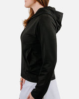 Women's Daybreak Performance Hoodie - Black - Yatta Golf