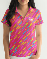 Women's Gimme Confetti Polo Cancer Awareness Edition - Yatta Golf