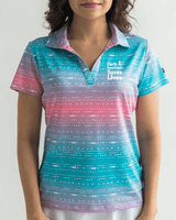 Women's Mojave Sunset Polo Cancer Awareness Edition - Yatta Golf