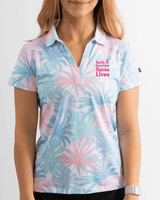 Women's Pastel Island Polo Cancer Awareness Edition - Yatta Golf