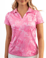 Women's Pink Camo Polo Cancer Awareness Edition - Yatta Golf