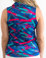 8-Track Women's Sleeveless Golf Polo - Yatta Golf