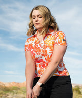 Aloha Sunrise Women's Golf Polo - Yatta Golf