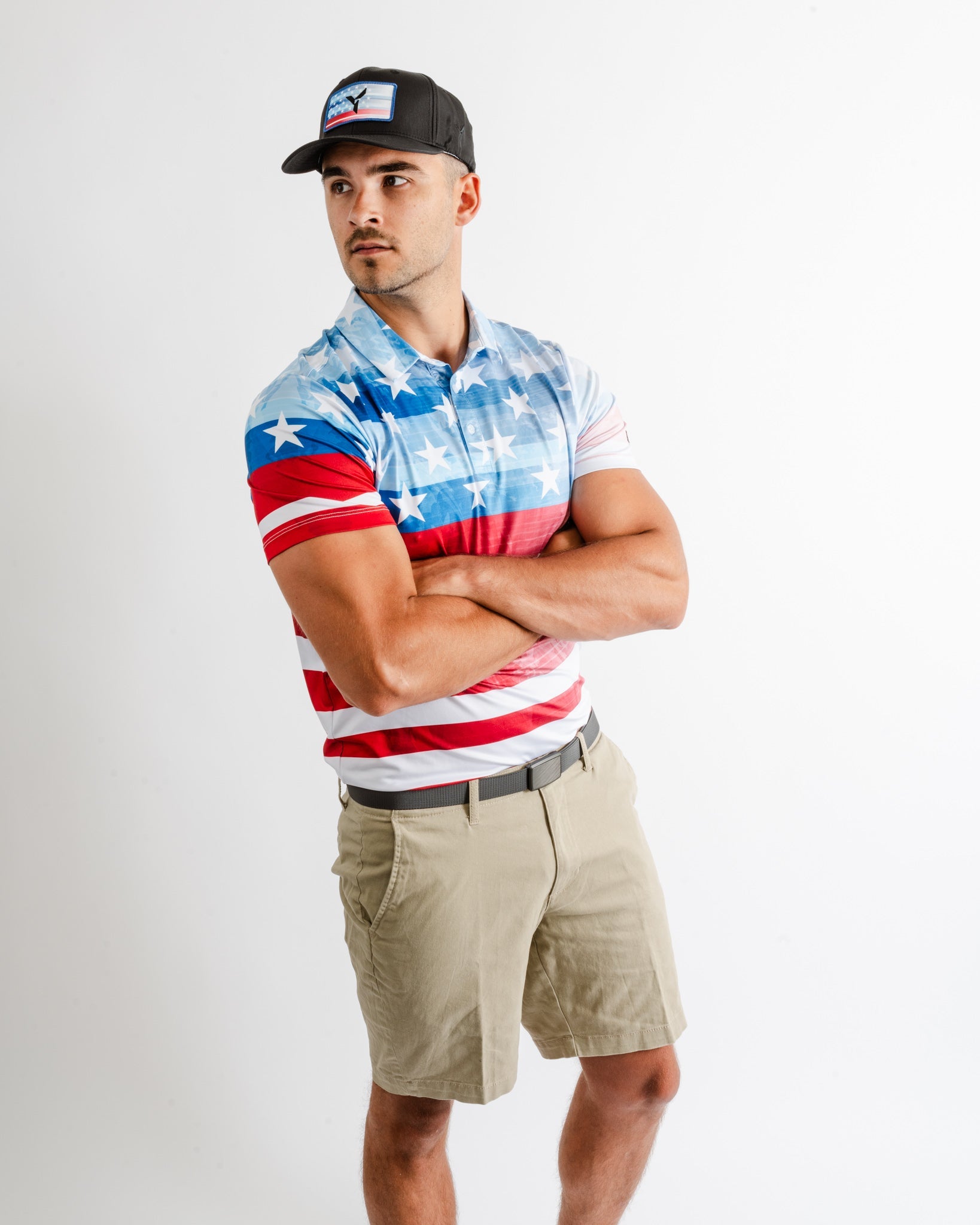 Black Patriot Golf Hat - Yatta Golf
