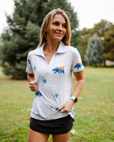 Cali Bear Women's Golf Polo. PRE-ORDER. - Yatta Golf