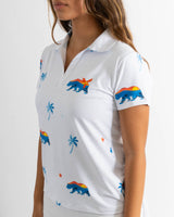 Cali Bear Women's Golf Polo. PRE-ORDER. - Yatta Golf
