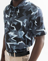 Graphite Glitch Golf Polo - Yatta Golf