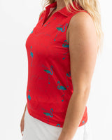 Just Beachy Women's Sleeveless Golf Polo - Yatta Golf