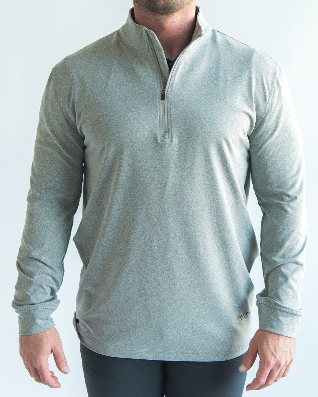 Light Grey Quarter Zip - Men's - Yatta Golf