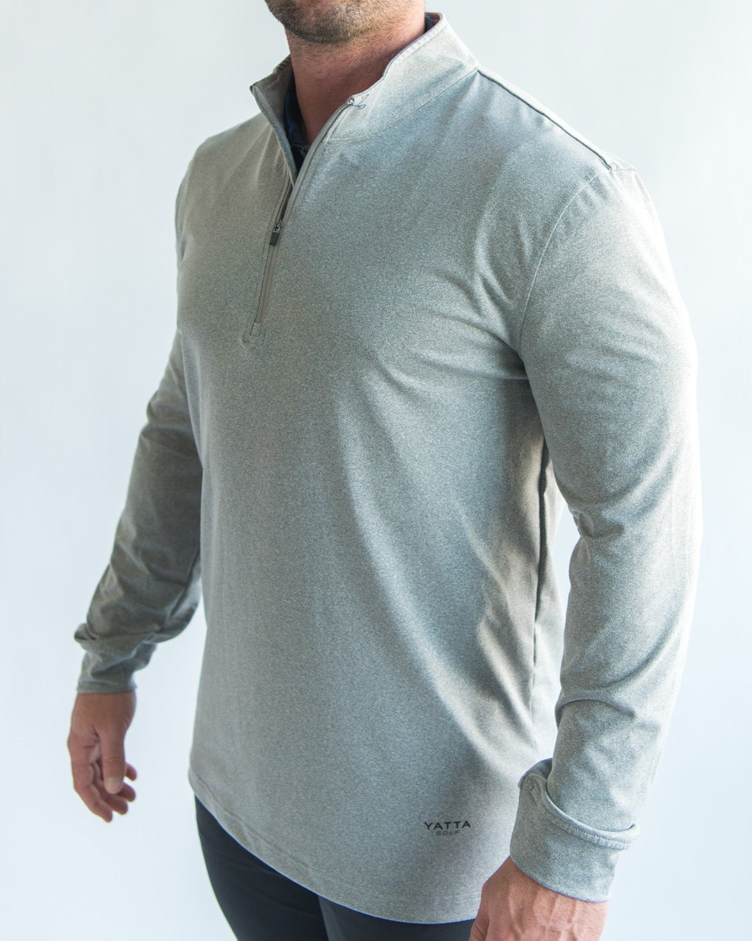 Light Grey Quarter Zip - Men's - Yatta Golf