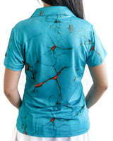 Marble Waves Women's Golf Polo - Yatta Golf