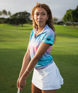 Mojave Sunset Women's Golf Polo - Yatta Golf