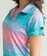 Mojave Sunset Women's Golf Polo - Yatta Golf