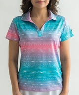 Mojave Sunset Women's Golf Polo - Yatta Golf
