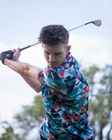 Prismatic Golf Polo - Yatta Golf