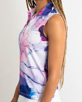 Purplicious Women's Sleeveless Golf Polo - Yatta Golf