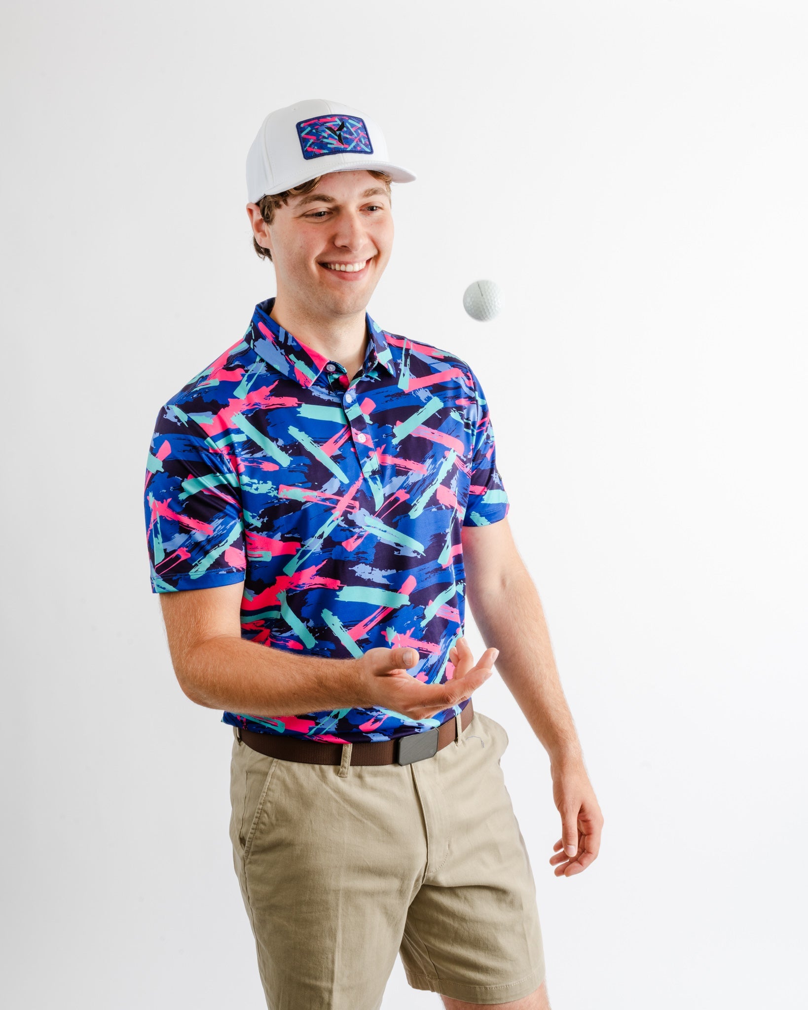 Trackhat Hat White Golf Hat For Men & Women - 8-Track Hat. Only $24.95. – Yatta Golf