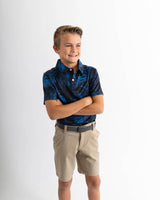 Youth Midnight Blue Golf Polo - Yatta Golf